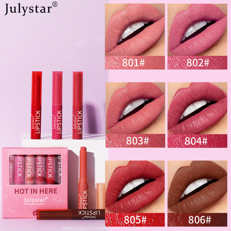 Velvet Foggy Lipstick Cover Box Matte Color Fast Candy Lipstick