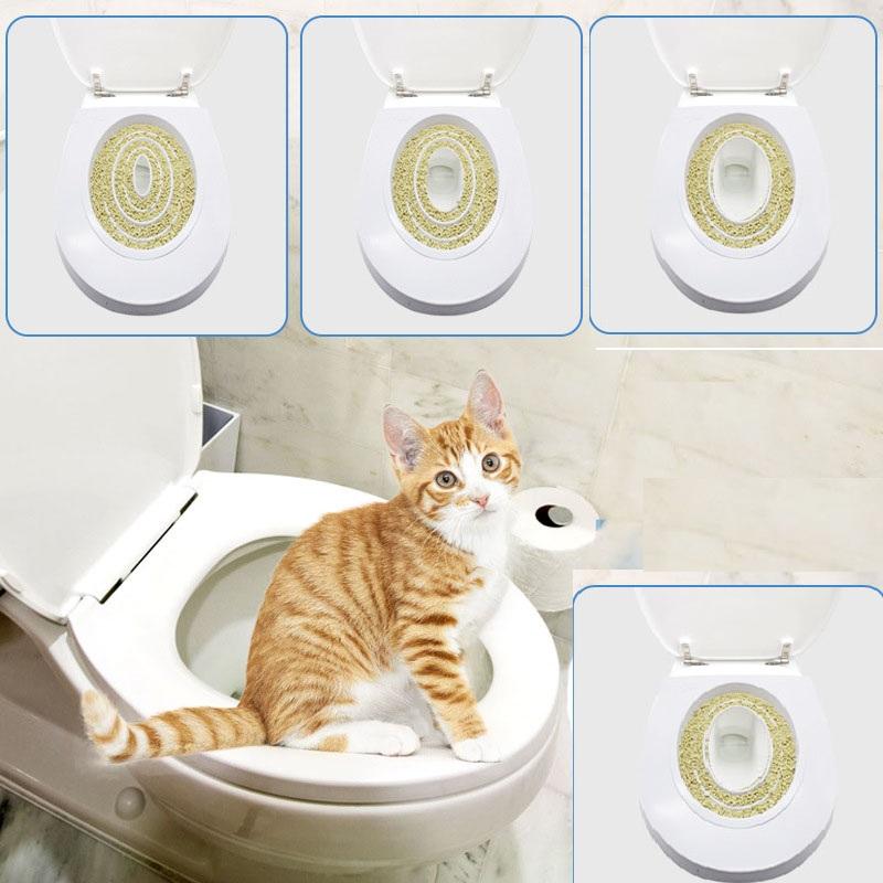 Creative Design PVC Cat Pad Cat Dog Para Toilet Training Case Litter Convenient Cat Toilet Trainers WC Toilette Kit Pet Supplies