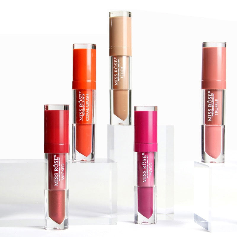 Miss Rose Liquid Lipstick Waterproof Long Lasting Lips Makeup Lipstick Matte Easy to Wear Nutritious