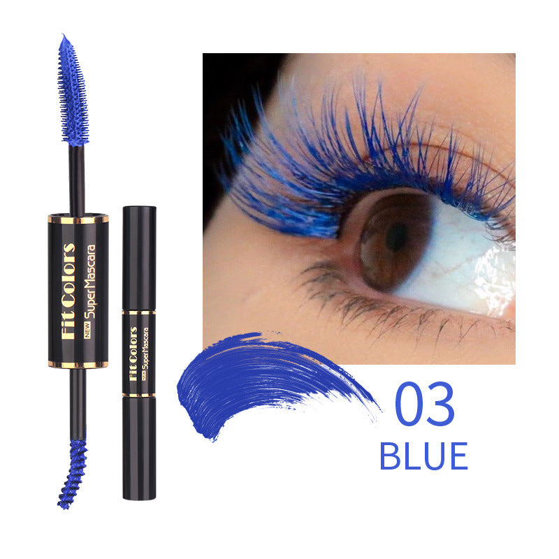 Fit Colors Double-Head Color Mascara Thick Curling Waterproof Not Smudged Multi-White Eyebrow Mascara