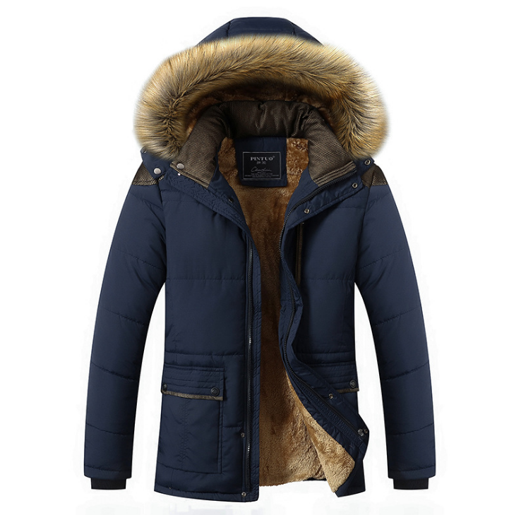 Winter Coat Plus Size Men Jacket Warm Overcoat Outwear Cotton Hooded Down Coat