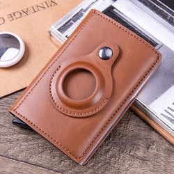 Airtag Location Tracker Leather Card Holder Simple Creative Business Multi-Function Wallet Wallet Card Holder X- 81