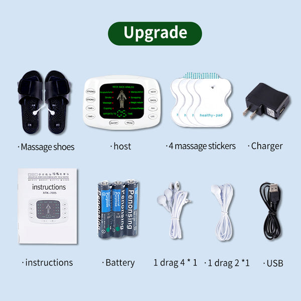 New Intermediate Frequency Digital Meridian Massager Dual Output Meridian Physiotherapy Instrument Multi-Functional Electronic Pulse Massager