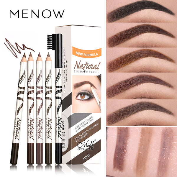 Meinuo P135 Eyebrow Pencil Fine Eyebrows 12 Five-Color Roots