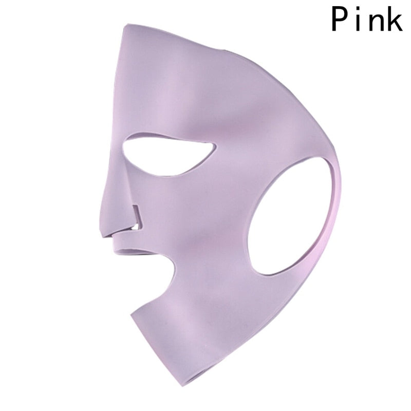 Reusable Silicone Face Mask Cover Prevent Mask Essence Evaporation Speed Up Better Absorption Moisturizing Facial Mask Cover