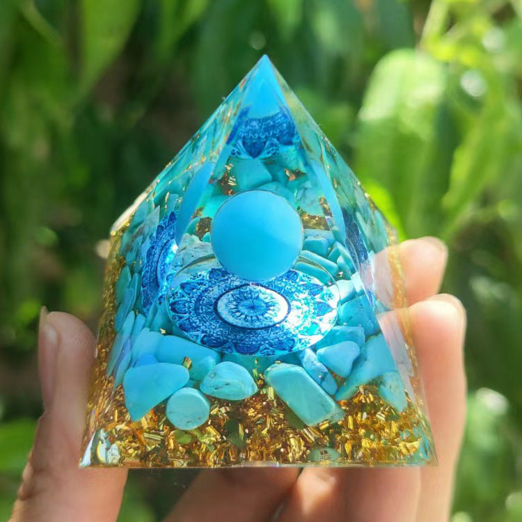 Crystal Ball Pyramid 5CM 6 CM 8CM 10CM Crystal Gravel Drop Glue Resin Home Handmade Decoration