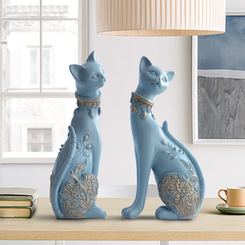 Figurine Cat Decorative Resin statue