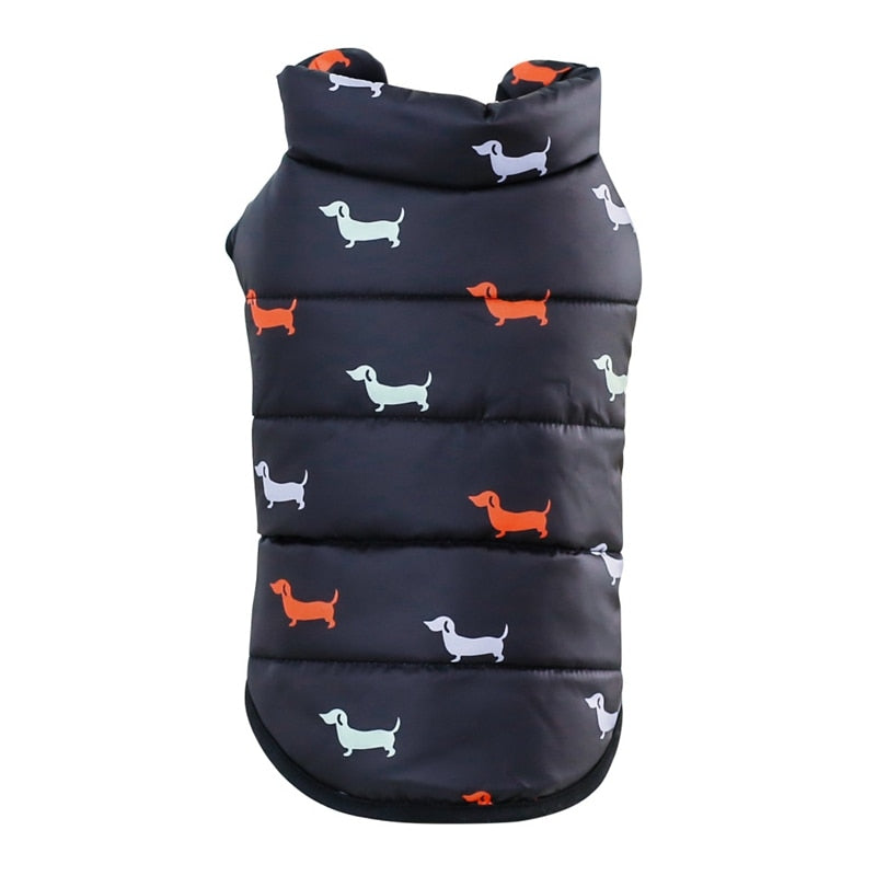Pet Dog Down Jacket Vest Dog Clothes Autumn Winter Cotton Padded Coat For Dogs Clothes Puppy Thickened Stand Collar Down Jackets