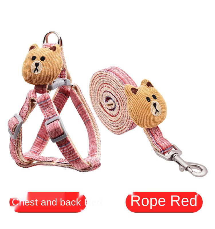 Dog Rope Bear Puppet Dog Traction Rope Adjustable Cat Rope Dog Rope Dog Chain Cat Rope Pet Traction Rope