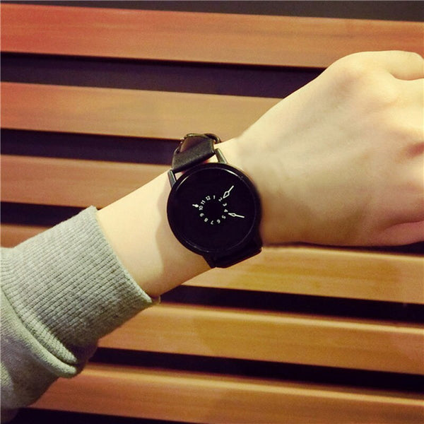 Simple Fashion Korean Lovers Couple Quartz Watch Leather Clock Men Women Wristwatches Personality Student Watches Casua TC21