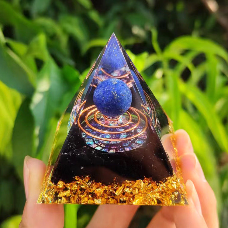 Crystal Ball Pyramid 5Cm 6Cm 8Cm 10Cm Crystal Crushed Stone Drop Glue Resin Home Handmade Decoration