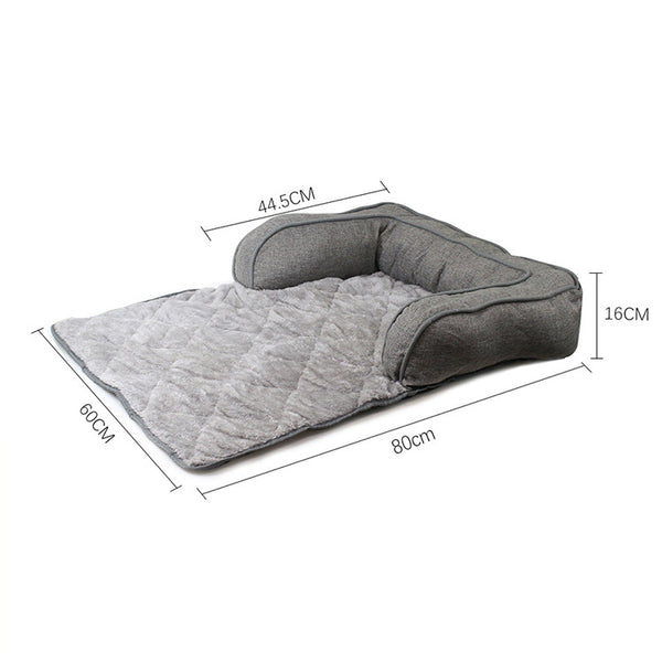 Autumn And Winter Pet Supplies Cat Litter Dog Pad High Quality Linen Proof Plush Quilted Liner Comfortable Pet Sofa Bed Car Mat