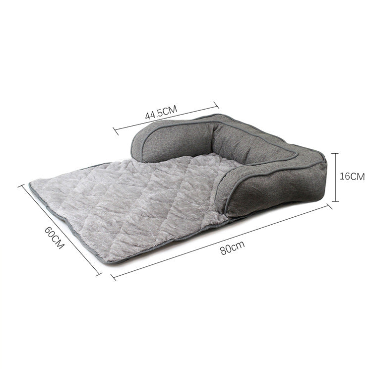 Autumn And Winter Pet Supplies Cat Litter Dog Pad High Quality Linen Proof Plush Quilted Liner Comfortable Pet Sofa Bed Car Mat