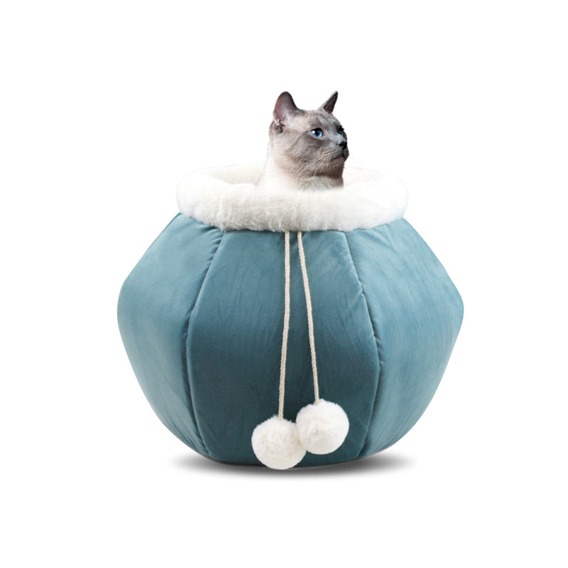 Autumn And Winter Deep Sleep Foldable Creative Fish Basket Pet Nest Comfortable Warm Velvet Liner Cat Nest Dog Nest