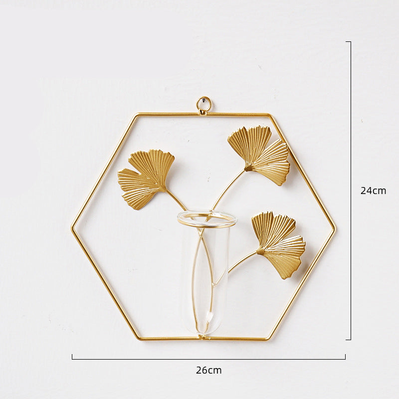 Iron Ins Wall Dried Flowers Vase Wall Hanging Decorations Hanging Home Living Room Background Wall Decorations