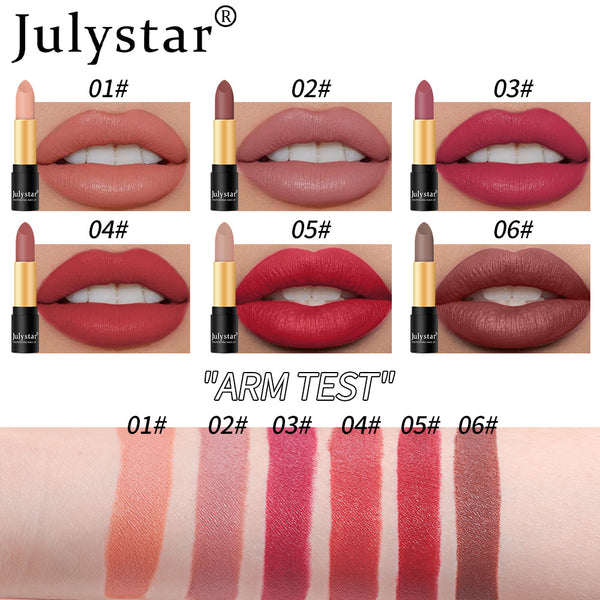 Matte Lipstick Lazy People Don't Stick To The Cup Colorless Lipstick Six Color Set