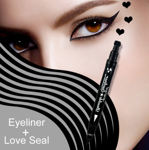 4 Styles Double-headed Eyeliner Liquid Black Eye liner Pen Star Moon Shape 2.5g Eye Makeup Brand HengFang #52244