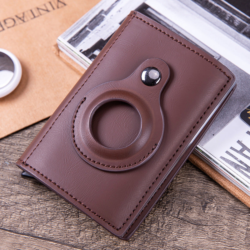 Airtag Location Tracker Leather Card Holder Simple Creative Business Multi-Function Wallet Wallet Card Holder X- 81