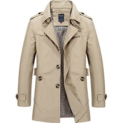 Men Jacket Coat Long Section Fashion Trench Coat Jaqueta Masculina Veste Homme Brand Casual Fit Overcoat Jacket Outerwear