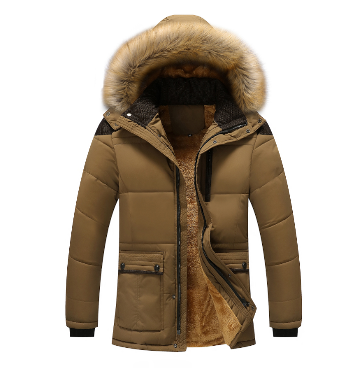 Winter Coat Plus Size Men Jacket Warm Overcoat Outwear Cotton Hooded Down Coat