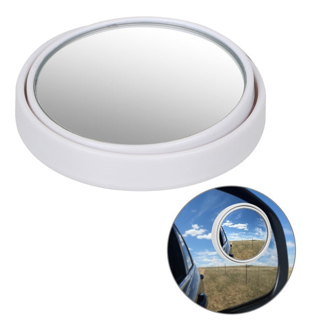 1PCS  Car Vehicle Side Blindspot Blind Spot Mirror Wide RearView Mirror 360 Wide Angle Round Convex Mirror Exterior Part