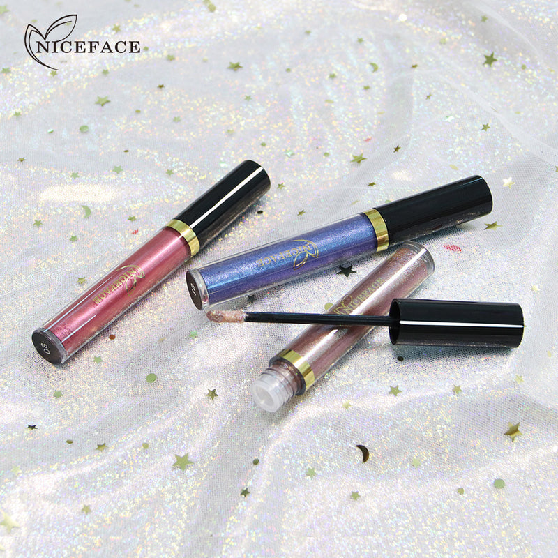 NICEFACE Colorful Shiny Eye Shadow Liquid Pearl Eye Shadow Diamond Liquid Eye Shadow Waterproof Not Smudge