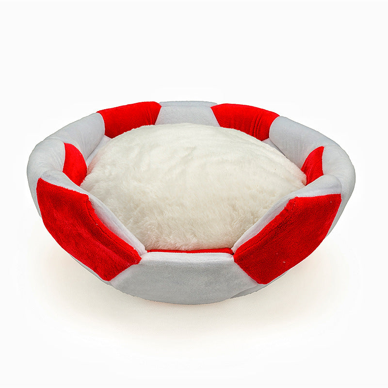 All Seasons All-Purpose Football Style Pet Nest Mattress Creativity Small Dog Kennel Autumn And Winter Warm Cat Nest