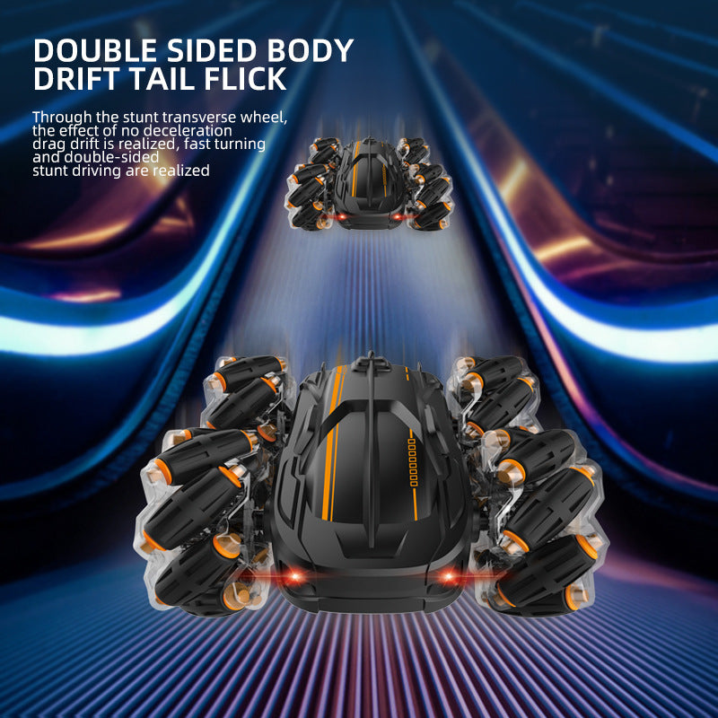 Drift Racing Remote Control Double-Sided Stunt Rampage Light Charging High-Speed Off-Road Vehicles Children's Toys