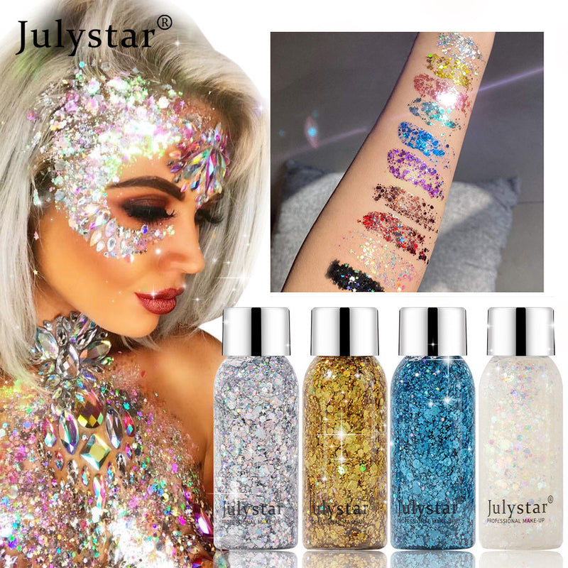 Crushed Diamond Glitter Dazzling Performance Stage Nightclub Makeup Sequins Eyeshadow Makeup