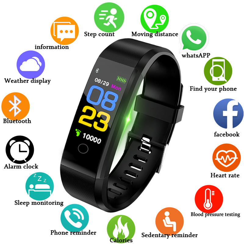 Smart Watch Men Women Heart Rate Monitor Blood Pressure Fitness Tracker Smartwatch Sport Watch
