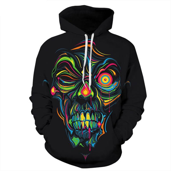 Men Women Halloween skulls Print Sweatshirts Hip Hop Hoodies