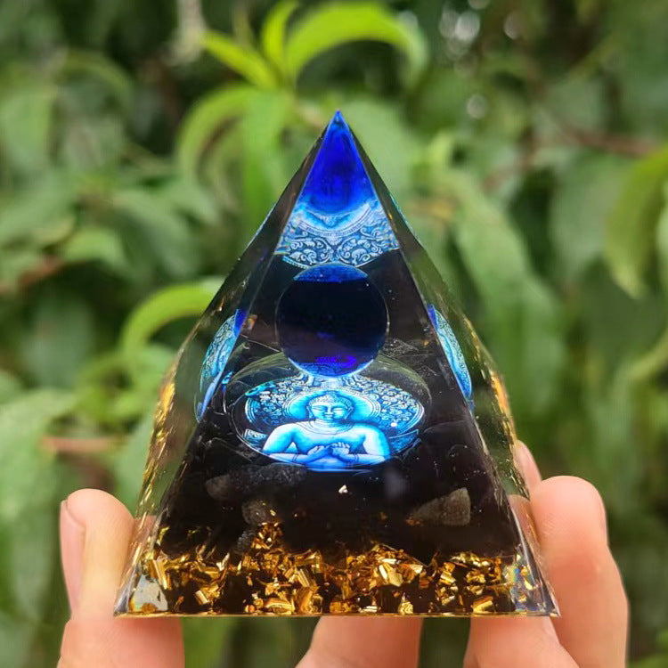 Crystal Ball Pyramid 5Cm 6Cm 8Cm 10Cm Crystal Crushed Stone Drop Glue Resin Home Handmade Decoration