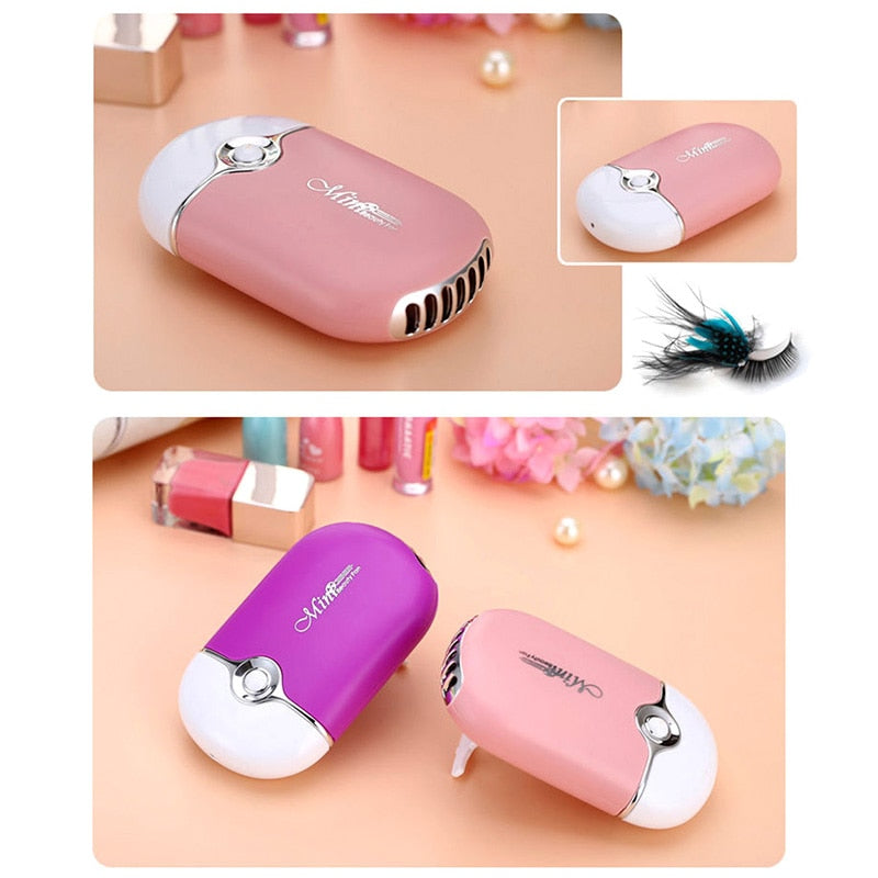 Mini USB Eyelash Fan Air Conditioning Blower Glue Grafted Eyelashes Dedicated Dryer Beauty Tool-in False Eyelashes