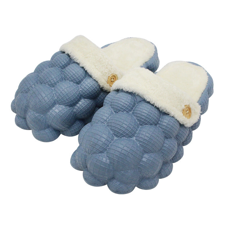 Cotton Slippers Couple Home Indoor Bubble Shoes Home Autumn And Winter Warm Shoes Men And Women Non-Slip Slippers