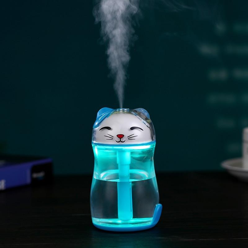 LED Light Humidifier USB Air Diffuser Cat fogger