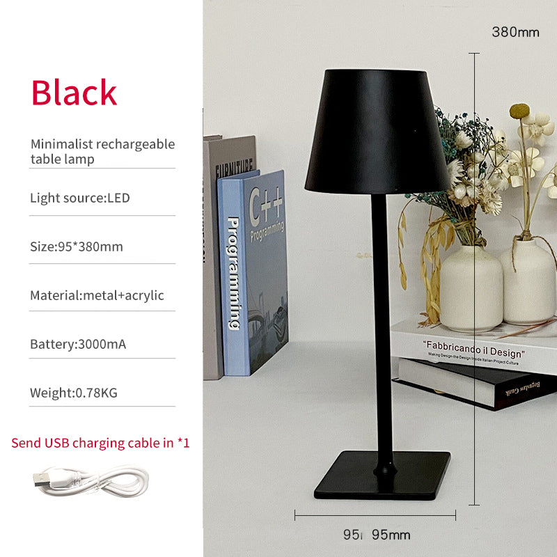 American Nordic LED Hotel Bar Table Desktop Decoration Eye Protection Creativity USB High Foot Metal Charging Table Lamp