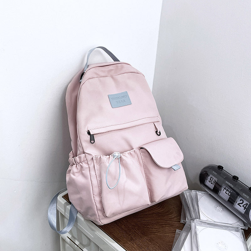 Korean Style Schoolbag Women's New Autumn And Winter Ins Trendy Casual Backpack Men's Junior High School Nylon Campus Backpack