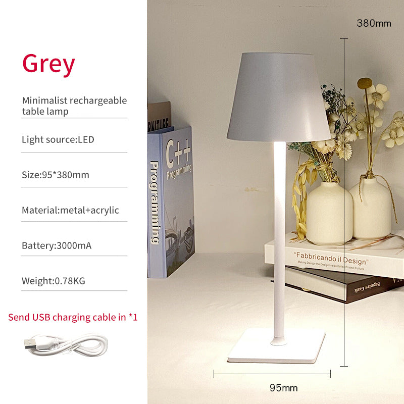 American Nordic LED Hotel Bar Table Desktop Decoration Eye Protection Creativity USB High Foot Metal Charging Table Lamp