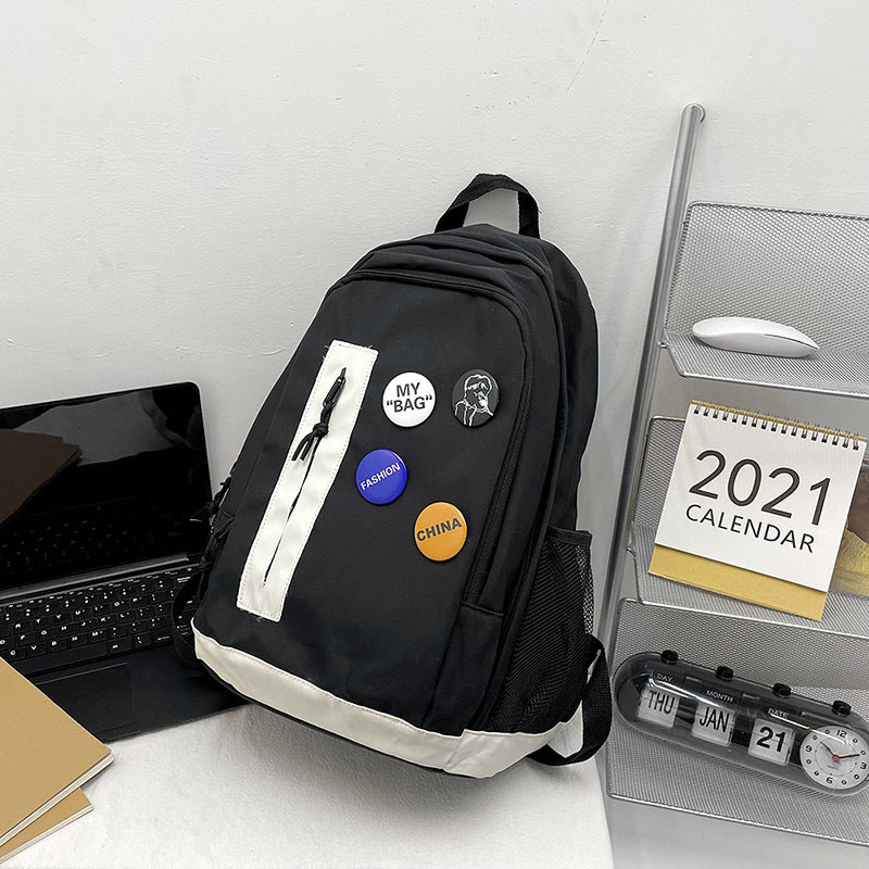 Student Backpack High School Student Backpack Leisure Travel Bag Simple Computer Bag Girl Large Capacity School Bag