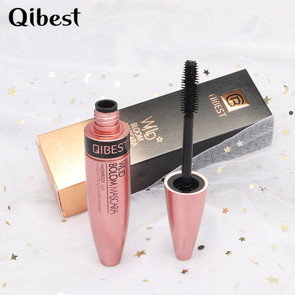 QIBEST Waterproof Sweat-Proof Dense Curly Slender No Fading No Smudges 4D Mascara