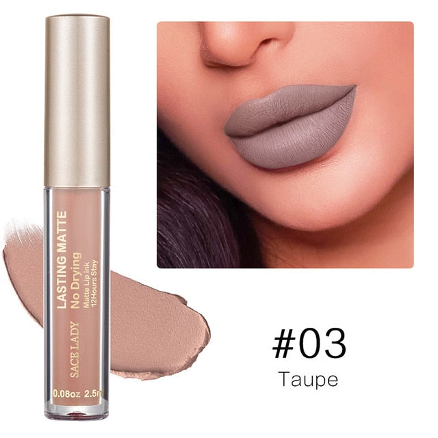 Make Up Waterproof Nude Lipstick Long Lasting Liquid Matte Lipstick Kit Lip Gloss Cosmetics Lipgloss Lip Makeup
