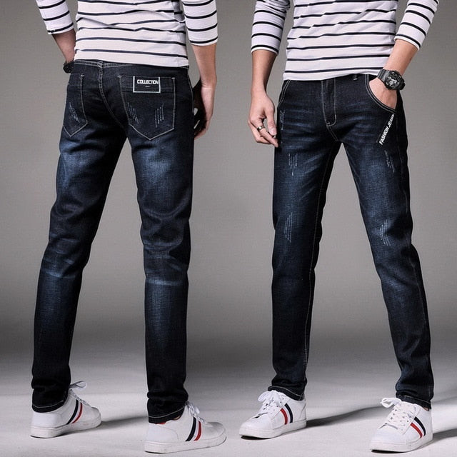 Denim Skinny Jeans Distressed Men Spring Autumn Clothing Good Quality