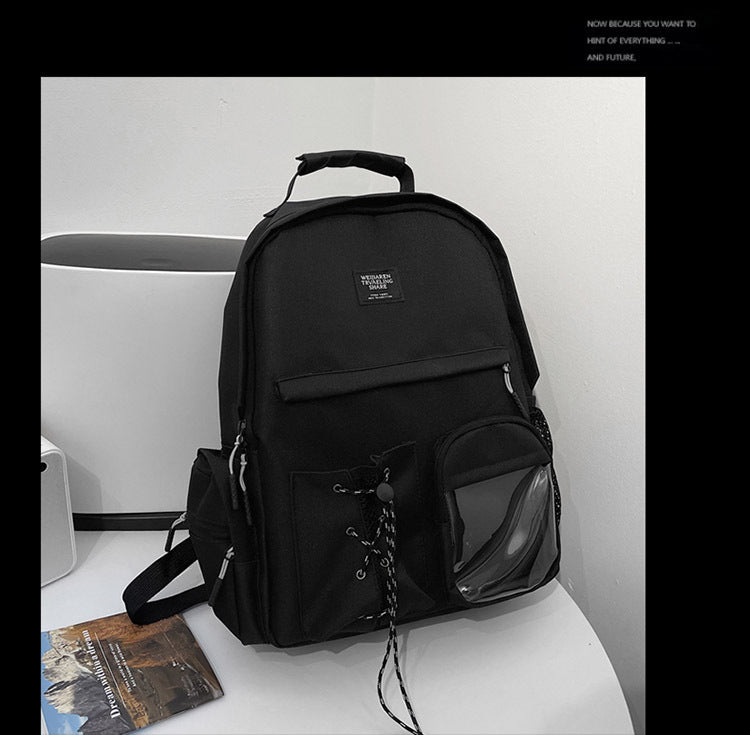 Ins Cool High School College Student Trend Brand Backpack Girl Casual Large Capacity Backpack Junior High School Bag Men