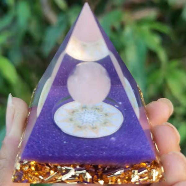 Crystal Ball Pyramid 5Cm 6Cm 8Cm 10Cm Crystal Crushed Stone Drop Glue Resin Home Handmade Decoration