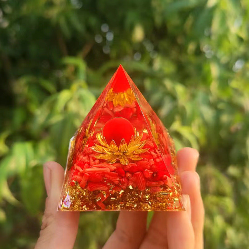 Crystal Ball Pyramid 5CM 6 CM 8CM 10CM Crystal Gravel Drop Glue Resin Home Handmade Decoration