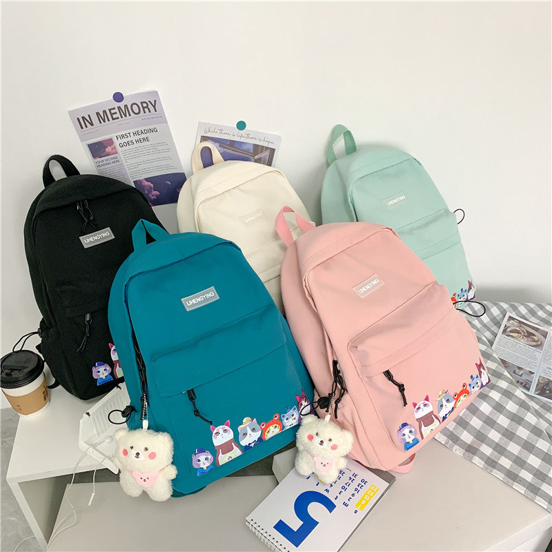 Japanese Fashion Student Backpack Trend Brand Girl Large Capacity Backpack Campus School Bag