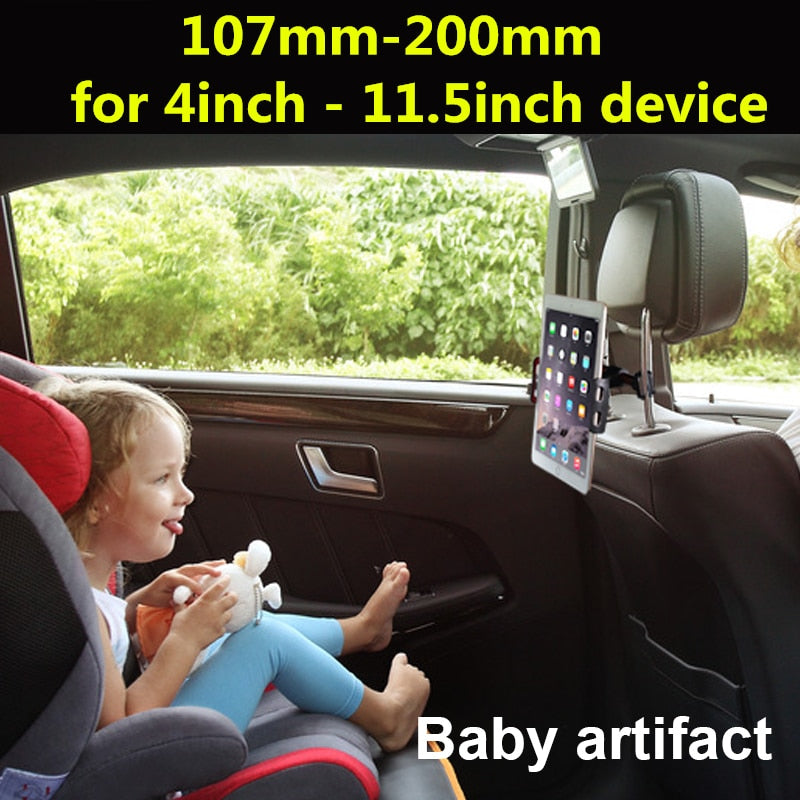 4-11.5inch Car Back Seat Phone Holder Tablet Mobile Phone Holder Universal Car Headrest Holder 360 Rotatable Stand Support