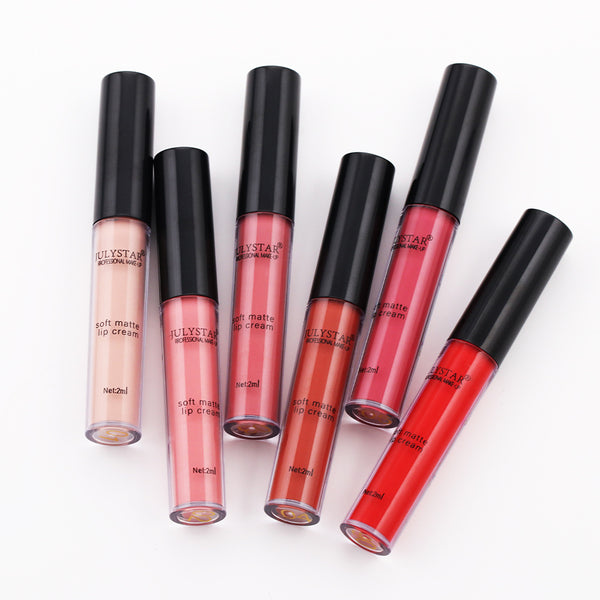 Velvet Matte Lip Glaze Suit Waterproof Non Stick Cup Color Fast Lipstick Lip Color