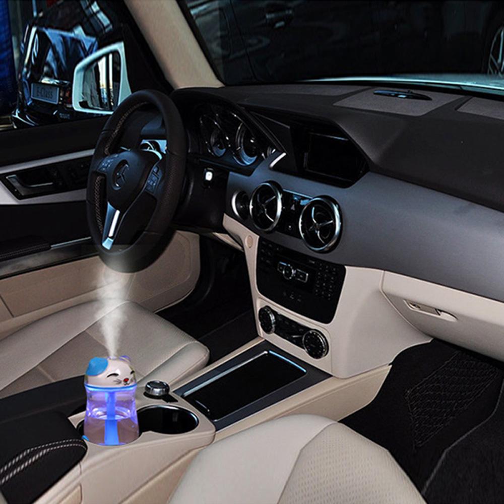LED Light Humidifier USB Air Diffuser Cat fogger