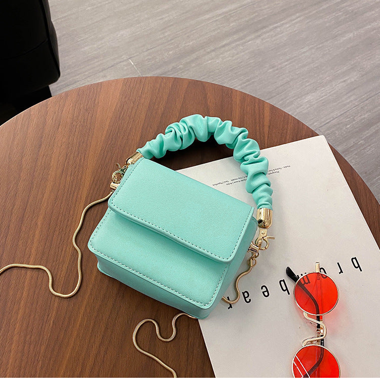 New Small Bag Women's Bag New Trendy Korean Version Messenger Chain Bag Mini Shoulder Small Square Bag Hand-Held